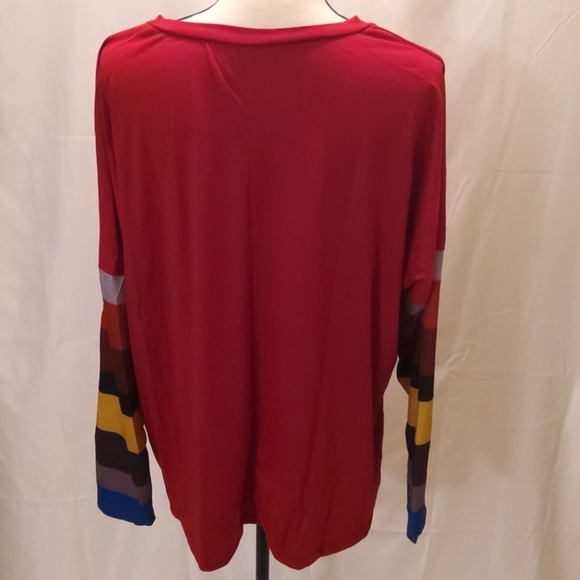 Color block long sleeve pullover tunic - Picture 6 of 9